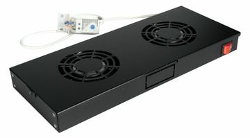 Equip Lüftermodul 19 für Serverschränke 2xLüfter RAL9005 - Zubehör Stromversorgung - 0,12 m von LumaTech