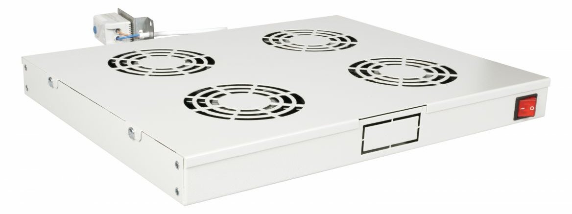 Equip Lüftermodul 19 für Serverschränke 4xLüfter RAL7035 - Zubehör Stromversorgung - 0,12 m