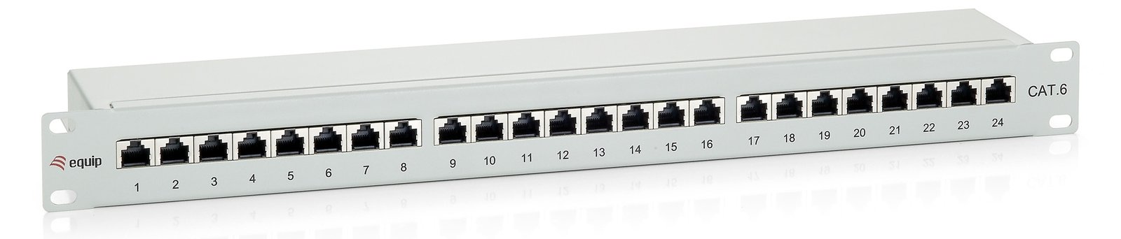 Equip Patch Panel - CAT 6 - STP - RAL 7035 - 1U - 48.3 cm (19)