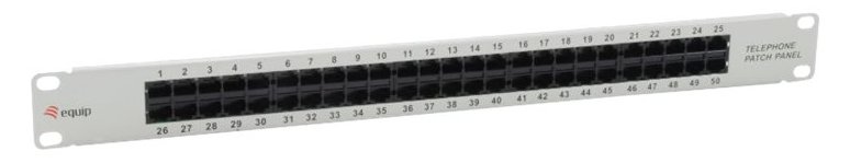 Equip Pro ISDN - Patch Panel - CAT 3 - RJ-45 X 50 - Hellgrau - 1U - 48.3 cm (19)