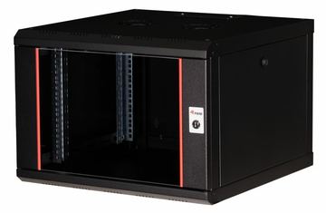 Equip Pro Mount - Schrank Netzwerkschrank - 600x600 mm, mit Glastür, abnehmbare Paneele - Tiefschwarz (RAL 9005) von LumaTech