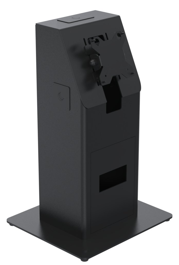 Ergonomic Solutions Mini Kiosk inkl. Bodenplatte für Tischmontage - schwarz