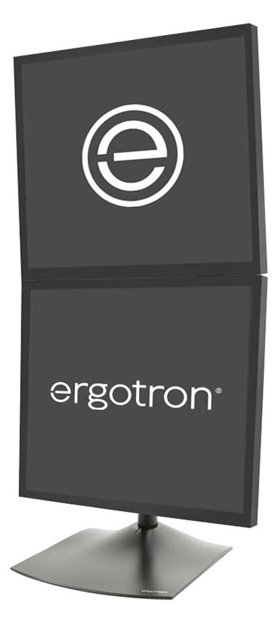 Ergotron DS100 - Befestigungskit (2 Drehgelenke, 2 VESA-Adapter, Basis, 28 Stange) - schmal - für 2 LCD-Displays