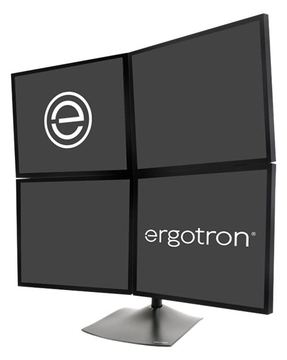 Ergotron DS100 Quad-Monitor Desk Stand - Aufstellung - für 4 LCD-Anzeigen - Aluminium, Stahl - Schwarz von LumaTech