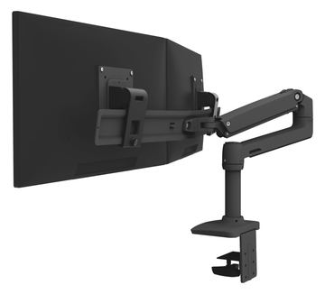 Ergotron LX - Befestigungskit (Gelenkarm, 2 Drehgelenke, Arm für zwei Bildschirme, Basis, 2-teilige Tischklemme von LumaTech
