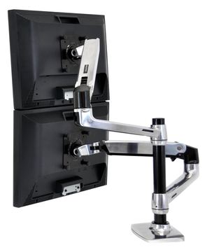 Ergotron LX - Befestigungskit (Spannbefestigung für Tisch, Tischplattenbohrung, Stange, 2 Gelenkarme) von LumaTech