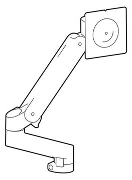 Ergotron LX Pro - Befestigungskit - Krafttechnologie - für Flachbildschirm - Erweiterungskit - Aluminium - weiß - 34 von LumaTech