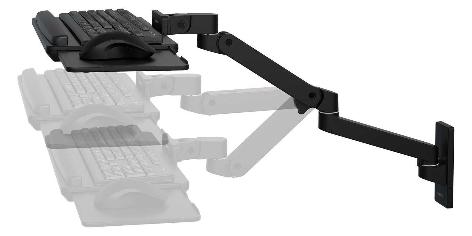 Ergotron LX Pro - Tastatur-/Mausablage mit Stützarmhalterung - Schwarz