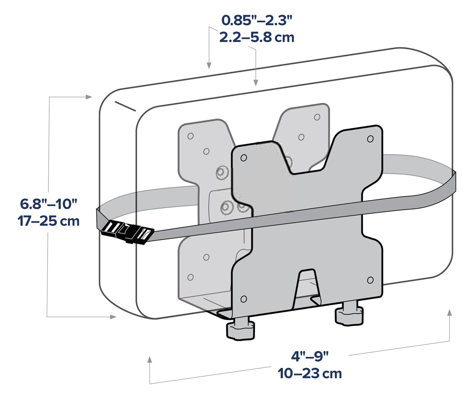 Ergotron Mini-PC-Halterung - an Wandschiene montierbar