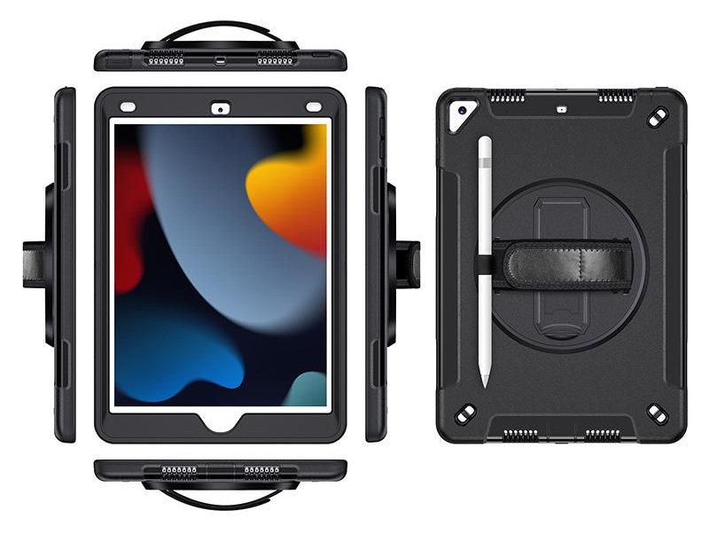eSTUFF iPad 10.2 2021/2020/2019 OHIO Defender Case with hand strap