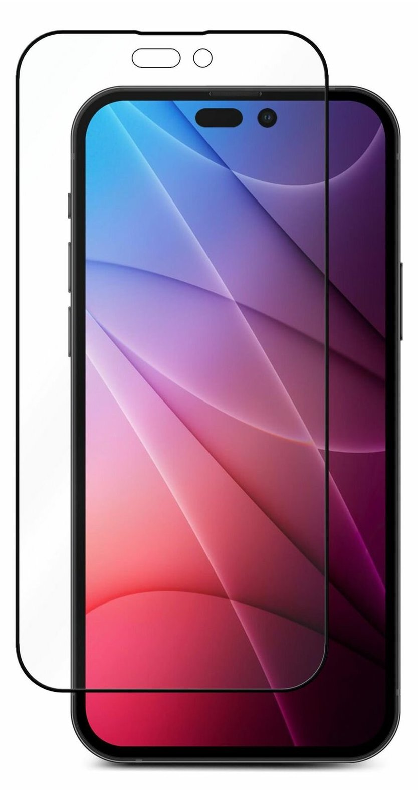 eSTUFF Titan Shield - Bildschirmschutz für Handy - Bulk, vollflächig - Glas - Rahmenfarbe schwarz (Packung mit 50)