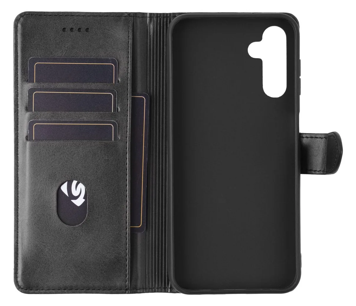 eSTUFF WALES A26 Galaxy. Wallet Cover Black. Material 100%, Ansicht 3