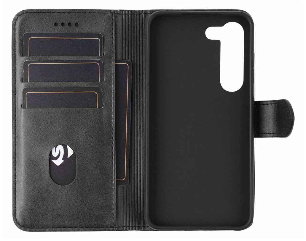 eSTUFF WALES S25 Galaxy. Wallet Cover Black. Material 100%