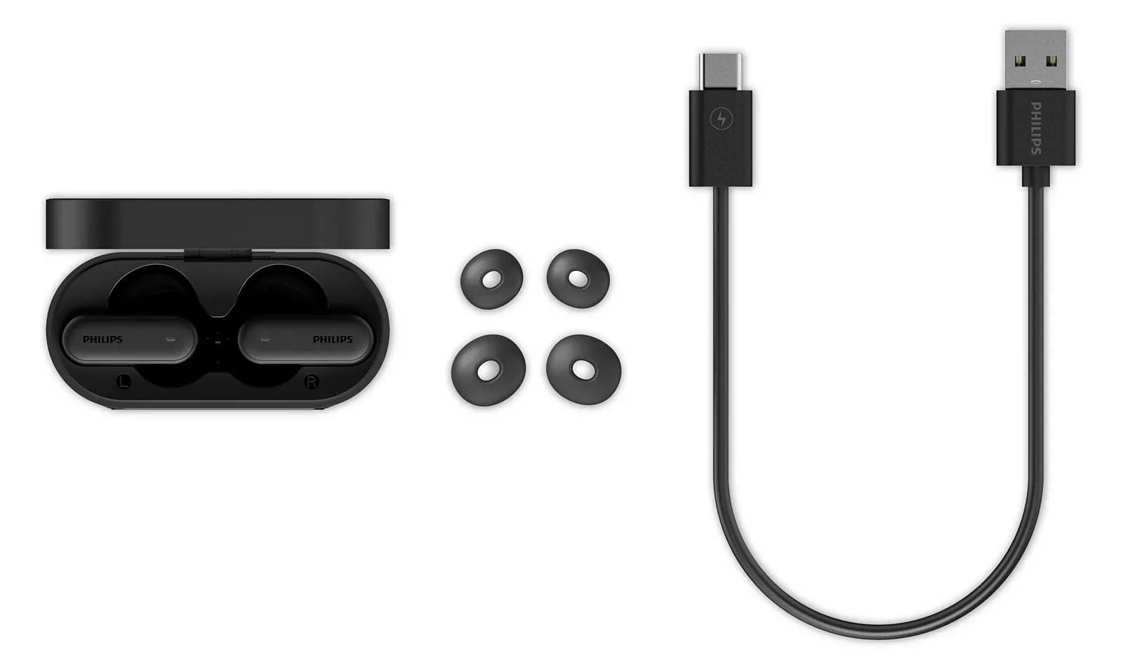 Philips True Wireless In-Ear-Kopfhörer TAT6000BK/00 Schwarz - Kopfhörer - Stereo, Ansicht 2