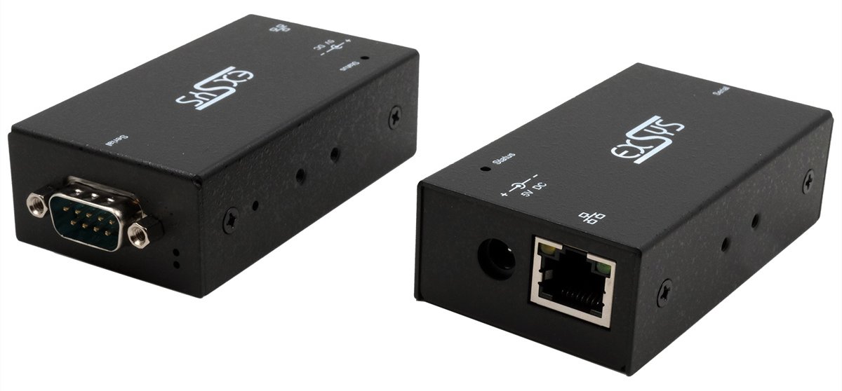 Exsys Ethernet zu 1x RS-232 Port m. 9Pin Stecker inkl.Virtual Com Software - Ethernet