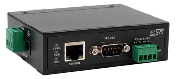Exsys Ethernet zu 1x Seriell RS-232/422/485 inkl.DIN-Rail Kit von LumaTech