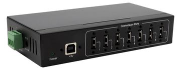 Exsys EX-11217HMVS 7 Port USB 2.0 Metall Hub Netzteil DIN-Rail-Kit Genesys - Kabel-/Adapterset von LumaTech
