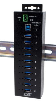 Exsys EX-1510HMVS - Hub - 10 x USB 3.2 Gen 1 von LumaTech