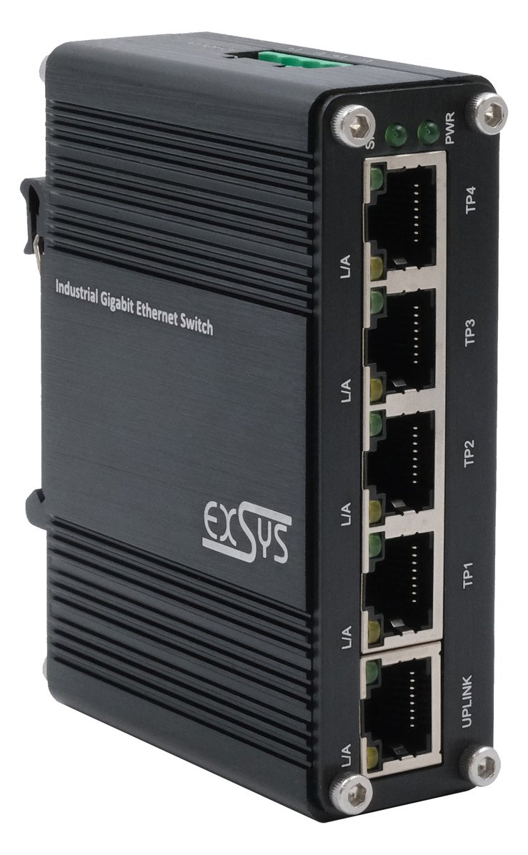 Exsys EX-62020 5-Port Indust. Ethernet Switch - Switch - 0,1 Gbps