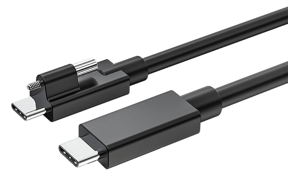 Exsys EX-K1599V-1.5 USB 4 Kabel USB-C mit Rändelschraube oben - Kabel - Digital/Daten