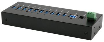 Exsys GmbH 10-Port USB 3.2 Gen 1 Metall HUB 15KV ESD Schutz Tiveco von LumaTech
