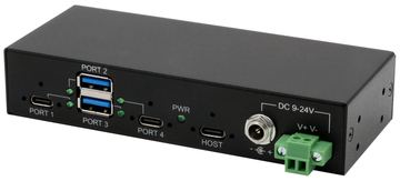 Exsys GmbH 4-Port Metall USB 3.2 Gen 2 mit 2x C- and A-Anschluss Tiveco von LumaTech
