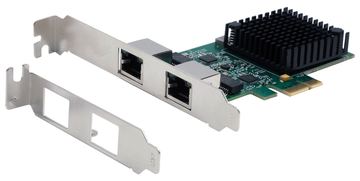 Exsys PCI Ethernet Karte 2.5Gigabit 2-Port inkl.LowProfileBügel Realtek - Netzwerkkarte - PCI-Express von LumaTech