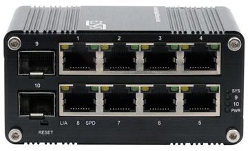 Exsys Switch 10Port Industrie Ethernet 8x10/100/1000T 2-P.100/1000Fx SFP - Switch - 10-Port von LumaTech
