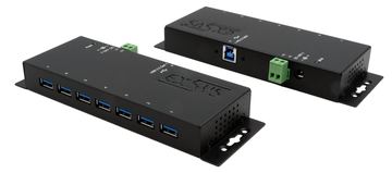 Exsys USB 3.2 HUB 7-Port extern inkl.Netz. inkl.Netzteil 12V/3A und von LumaTech