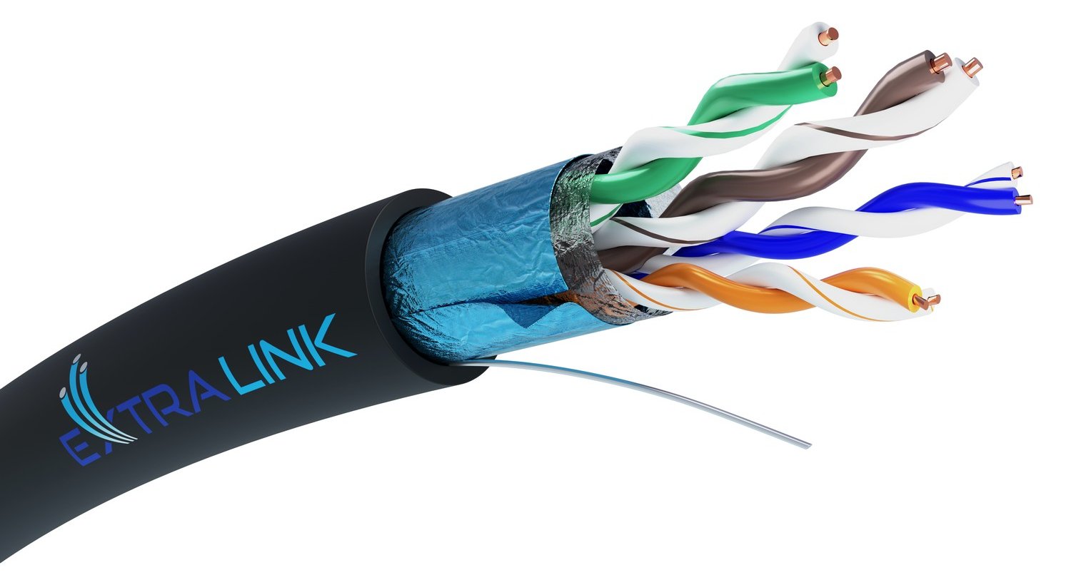 Extralink CAT5E FTP F/UTP V2 Outdoor| Twisted pair| - Kabel - Netzwerk