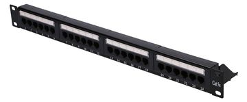 Extralink EX.9809 - 10/100/1000Base-T(X) - Kupfer - Cat5e - Schwarz - Rackeinbau - 1U von LumaTech
