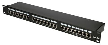 Extralink Patchpanel CAT5E STP V2 24-Anschluss - RJ-45 - Cat5e - S/UTP (STP) - Schwarz - 1U - 482,6 mm von LumaTech