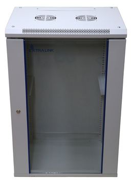 Extralink Rackmount-Schrank 18U 600x450 Grau Wandmontage - 18U - 180 kg - Sperrschloss - Ablageschienen - Grau von LumaTech
