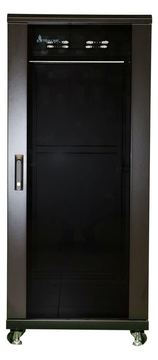 Extralink Rackmount-Schrank 27U 600x1000 Schwarz stehend - 1000 kg - Sperrschloss - Ablageschienen - Verstellbare Füße von LumaTech