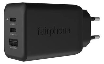 Fairphone Netzteil - 65 Watt - PD 3.0, PD/PPS 3.3, PE 2.0+, QC 2.0, QC 3.0, QC 4.0+, Apple Fast Charge… - USB, 2 x USB-C von LumaTech