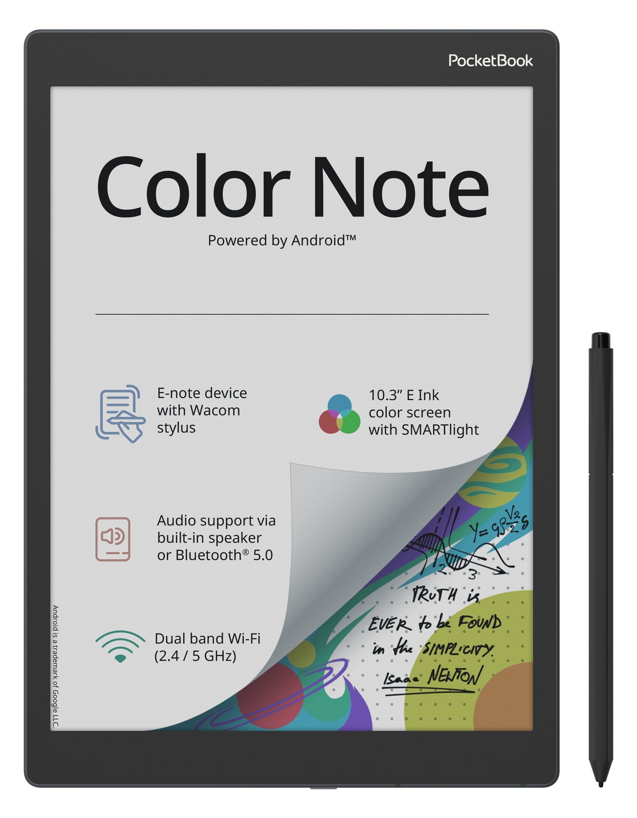Pocketbook Color Note - Stormy Sea DACH-Version - E-Book-Reader - 32 GB - 26,2 cm - 10,3 " - MP3 - USB Typ C