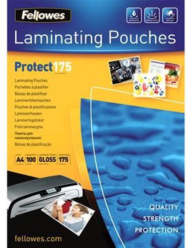 Fellowes Laminating Pouches Protect 175 Micron - 175 Mikron - 100er-Pack - glänzend - durchsichtig - A4 (210 x 297 mm) von LumaTech