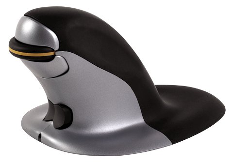 Fellowes Penguin Large - Vertikale Maus - rechts- und linkshändig - Laser - kabellos - 2.4 GHz - kabelloser Empfänger