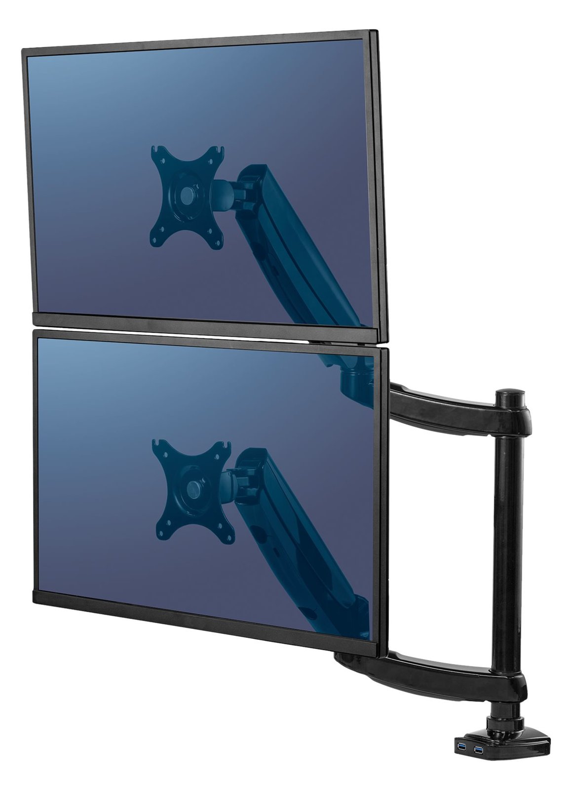 Fellowes Platinum Monitor Arm - Befestigungskit für 2 Monitore (einstellbarer Arm)