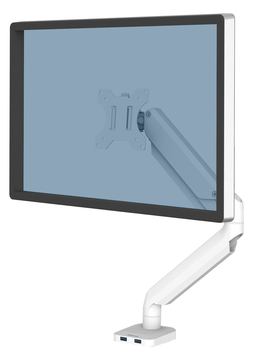 Fellowes Platinum Series - Befestigungskit - einstellbarer Arm - für Monitor - Aluminium - weiß von LumaTech