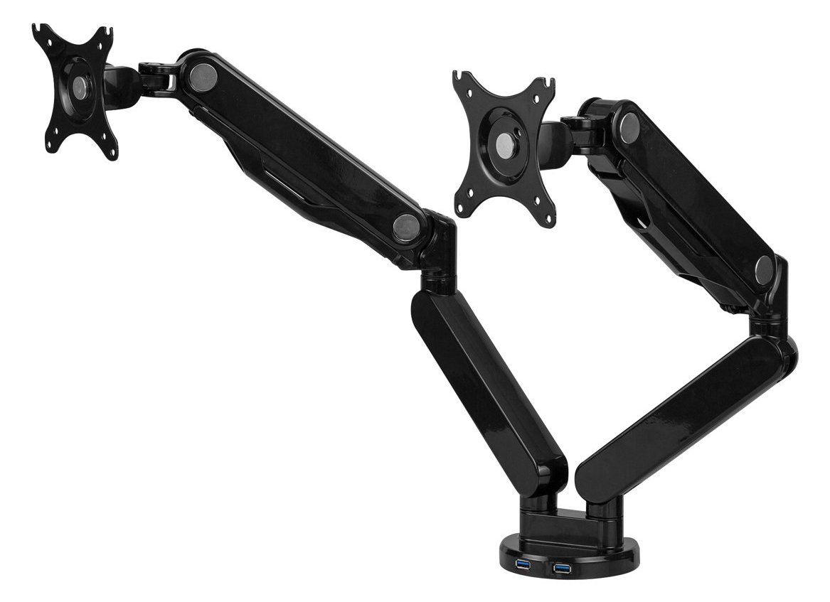 Fellowes Platinum Series Dual Monitor Arm - Befestigungskit für 2 Monitore (einstellbarer Arm)