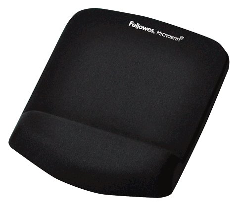 Fellowes PlushTouch - Mauspad mit Handgelenkpolsterkissen - Schwarz
