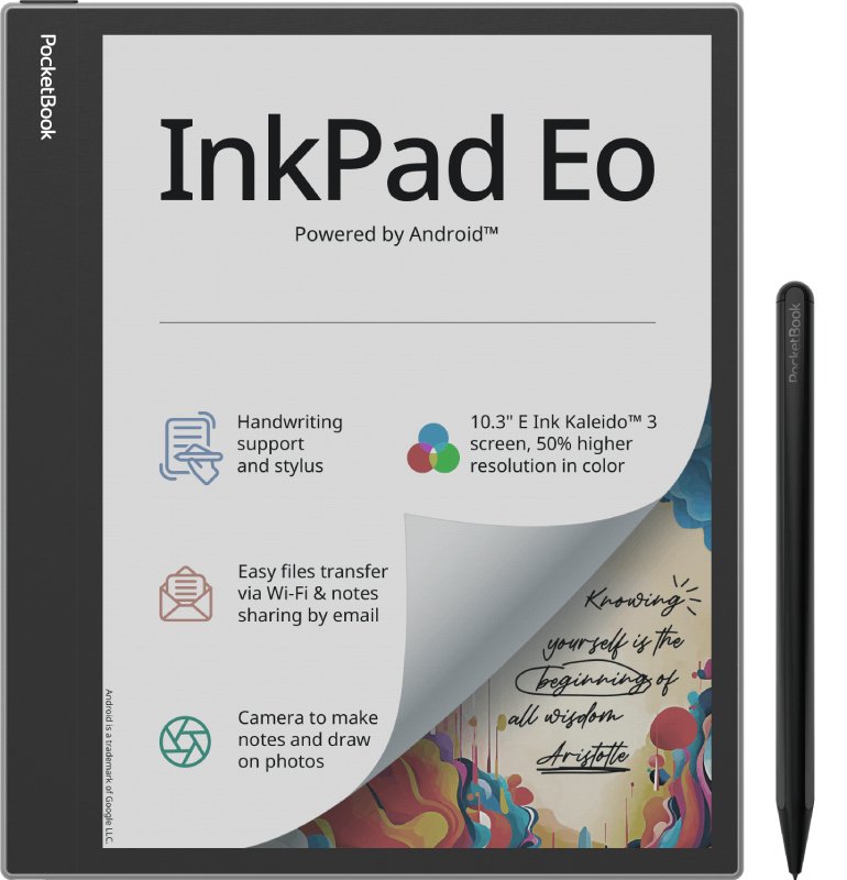 Pocketbook InkPad Eo, 26,2 cm (10,3"), E-Tinte Kaleido - MP3 - WAV - Bluetooth - USB Typ C