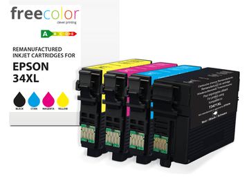 freecolor Patrone Epson 34XL Multipack BK/C/M/C+3x11ml remanufactured - Wiederaufbereitet - Tintenpatrone von LumaTech