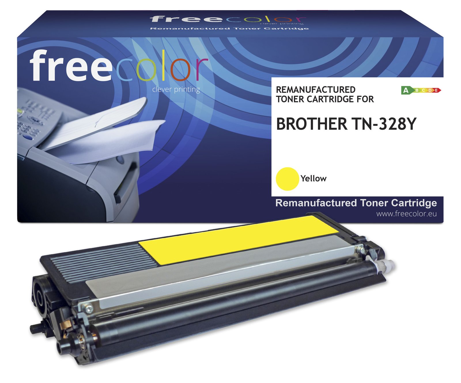 freecolor Toner Brother TN-328Y yellow remanufactured - Kompatibel - Wiederaufbereitet