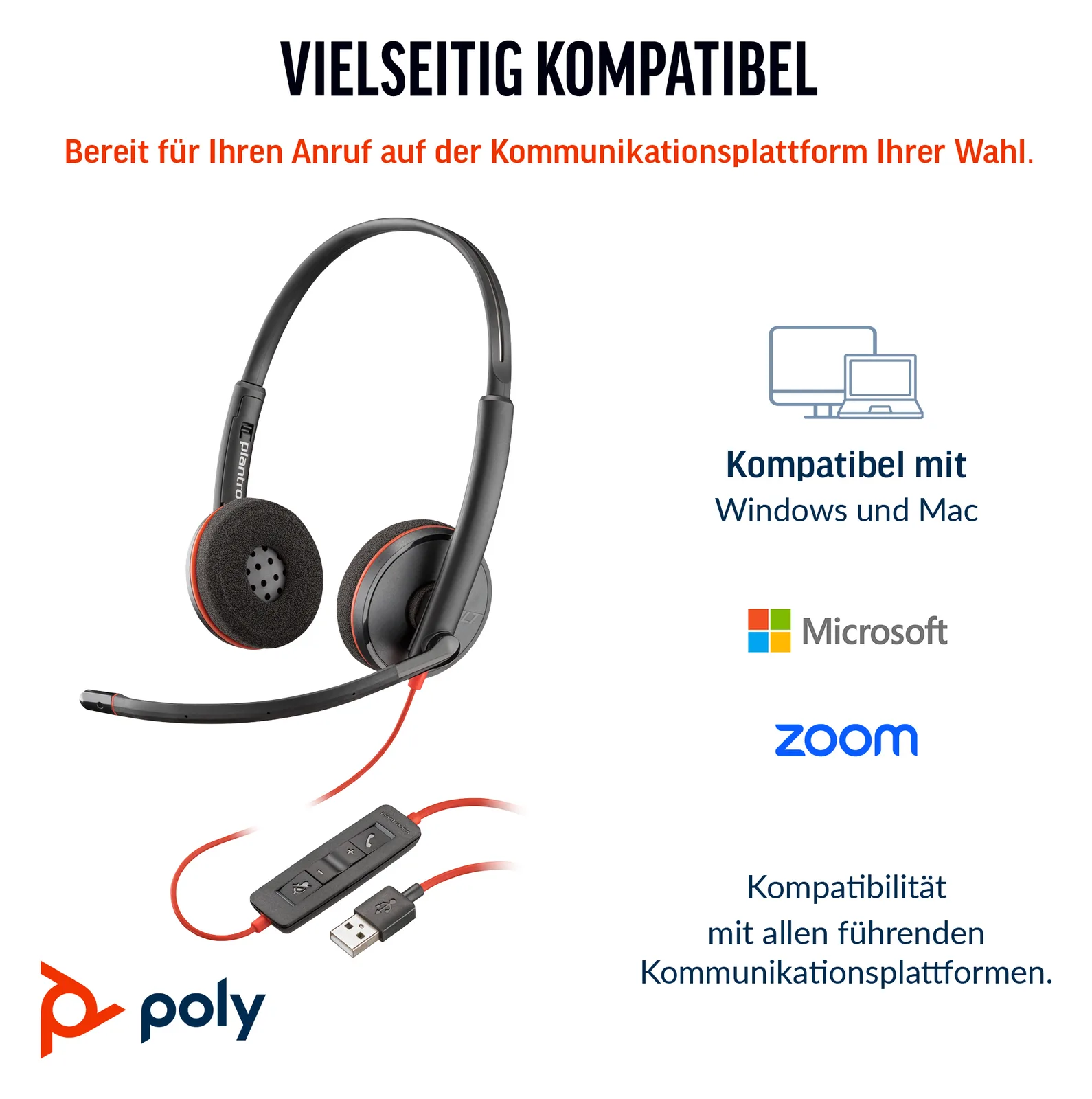 Poly Blackwire 3220 - Blackwire 3200 Series - Headset, Ansicht 3