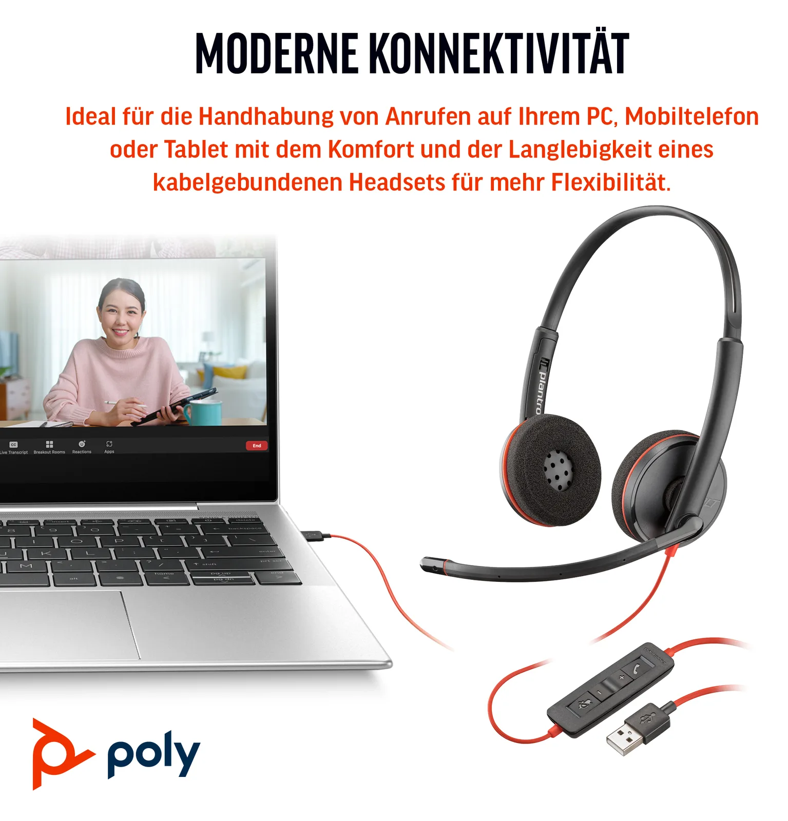 Poly Blackwire 3220 - Blackwire 3200 Series - Headset, Ansicht 4