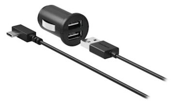 Garmin Car Connection Cable Cigarette Lighter to 2x USB-A+C 4 m von LumaTech