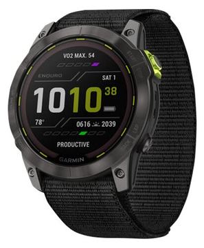 Garmin Enduro 2 - Sportuhr mit Riemen - UltraFit Nylongewebe - schwarz - Handgelenkgröße: 110-220 mm - Anzeige 3.556 cm von LumaTech