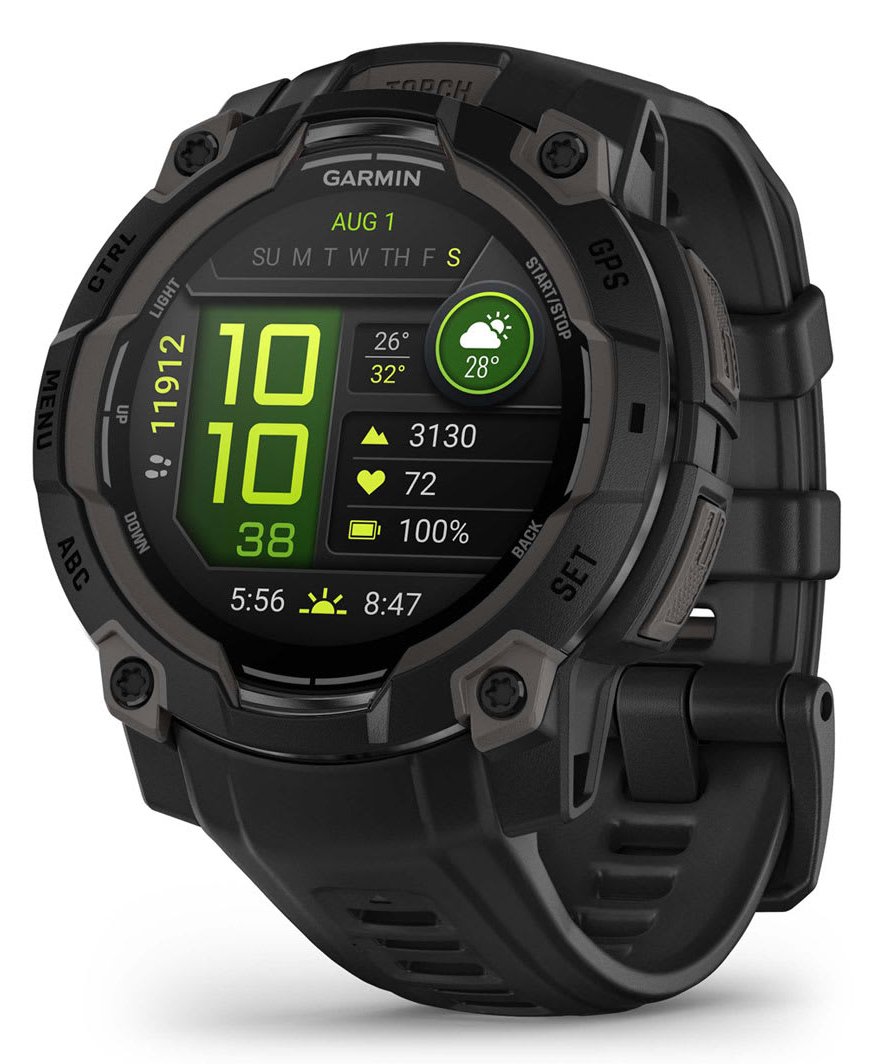 Garmin Instinct 3 AMOLED - 45 mm - faserverstärktes Polymer - intelligente Uhr mit Band - Silikon - Anzeige 3 cm (1.2)